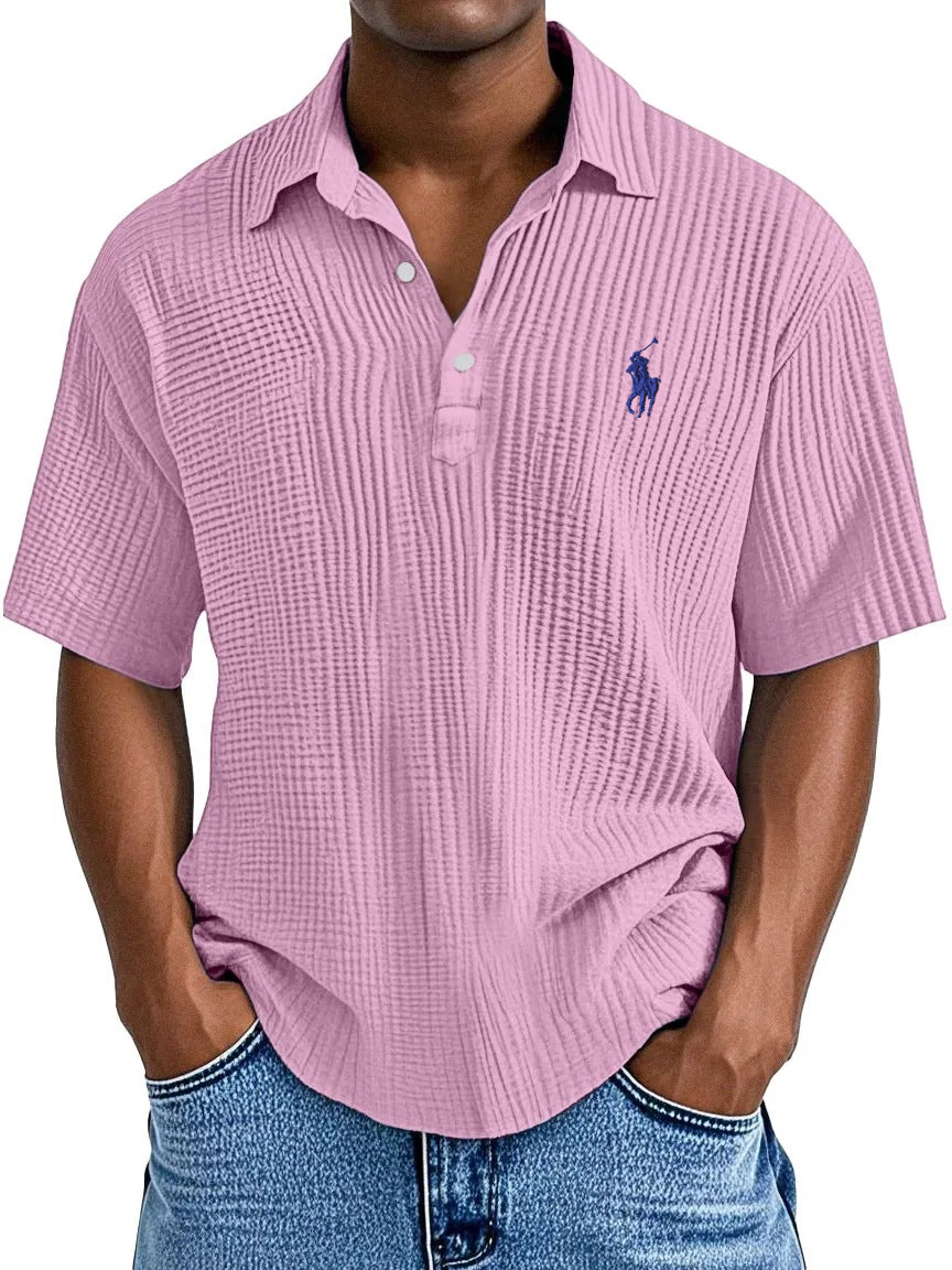 Premium Textured Polo Shirt – Elevate Your Everyday Style