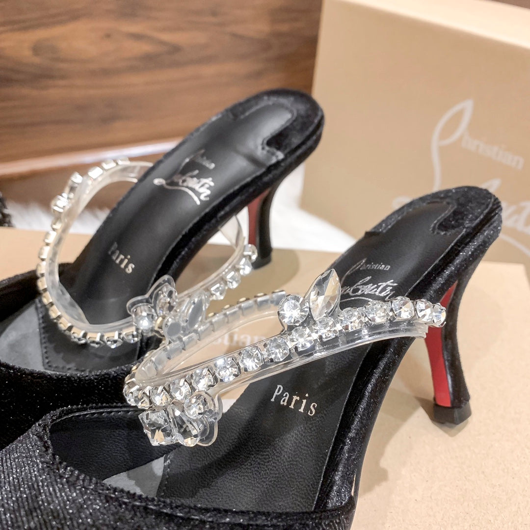 CL new half slip sandals