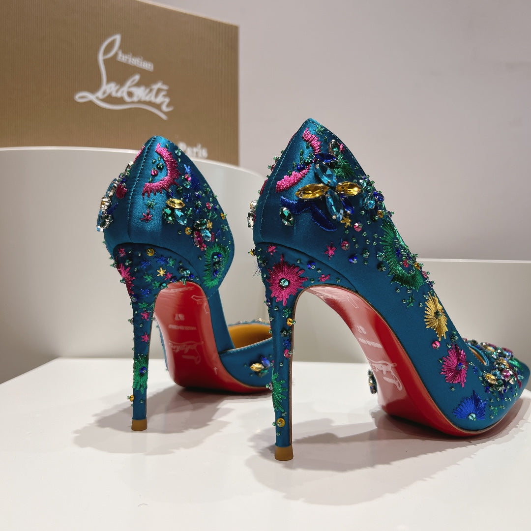 CL* 24 1:1 VIPembroidered high heels