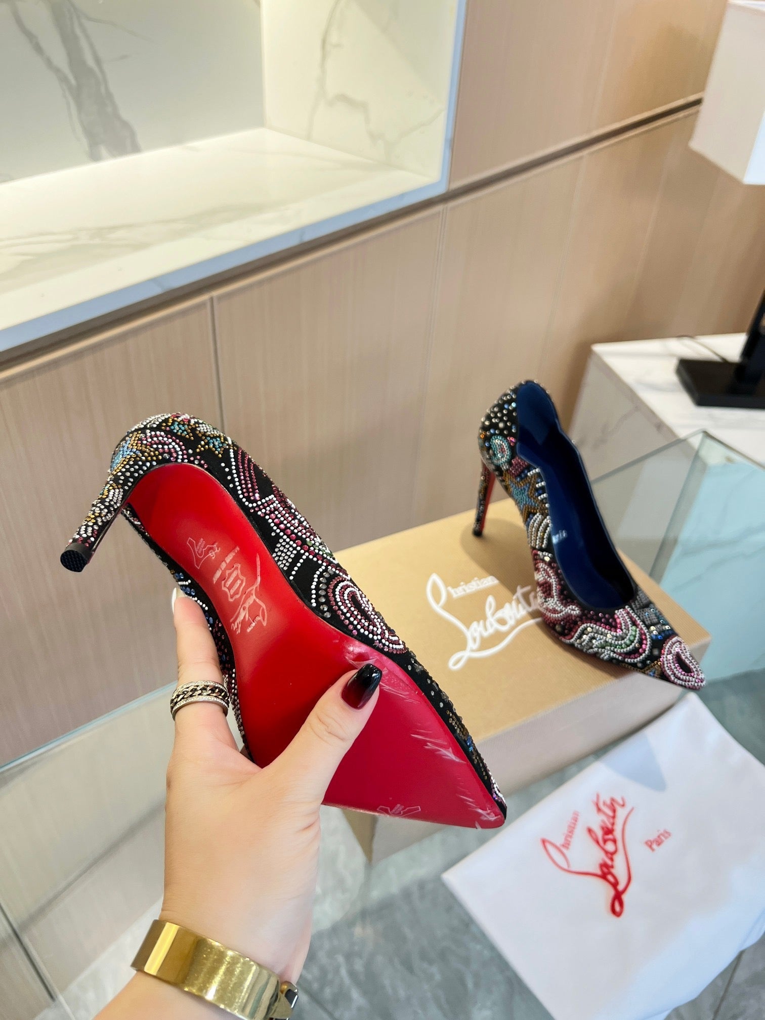 CL*  1:1 VIP hot diamond high heels