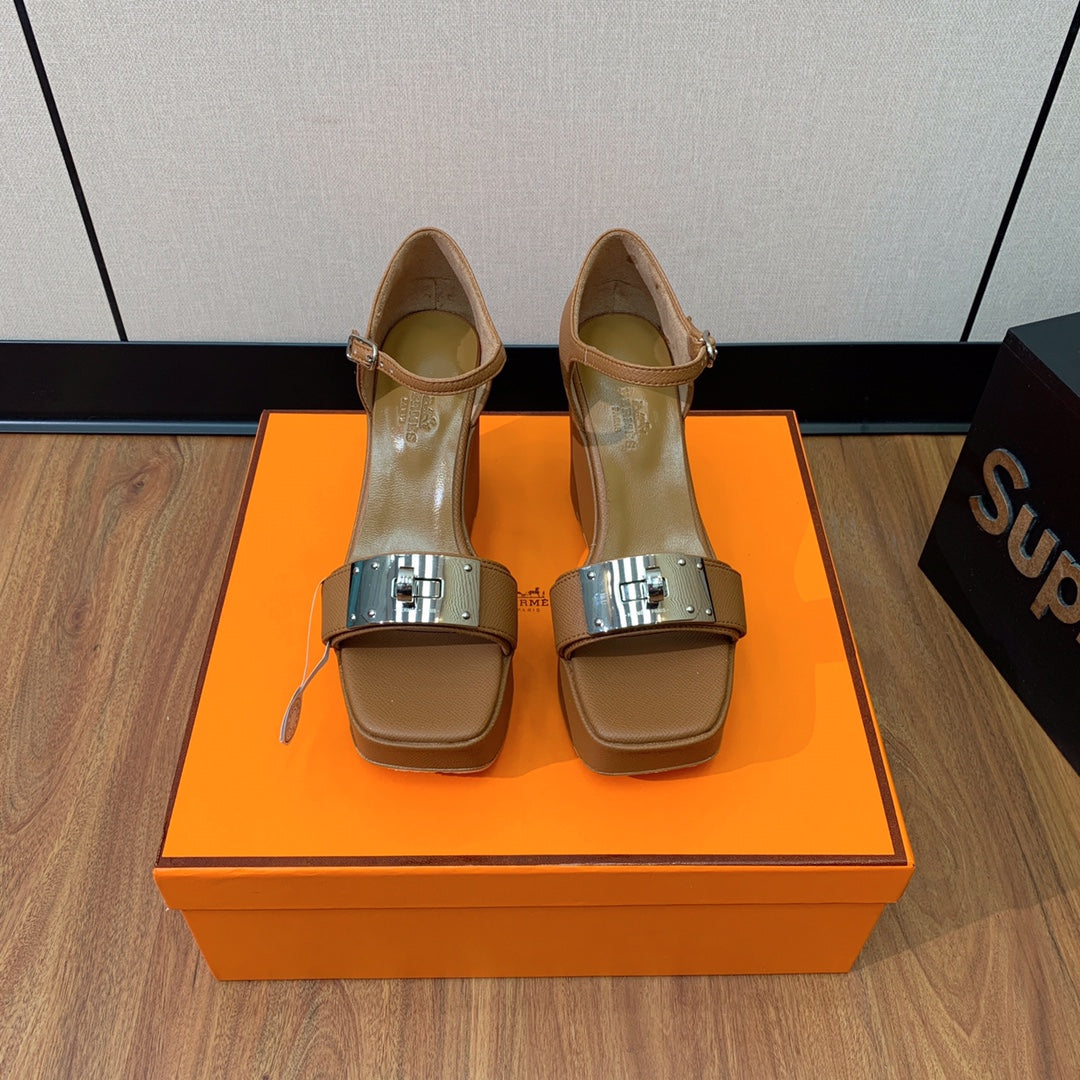 Herm* 24 new KEIIY shoe buckle high heels 1:1 VIP