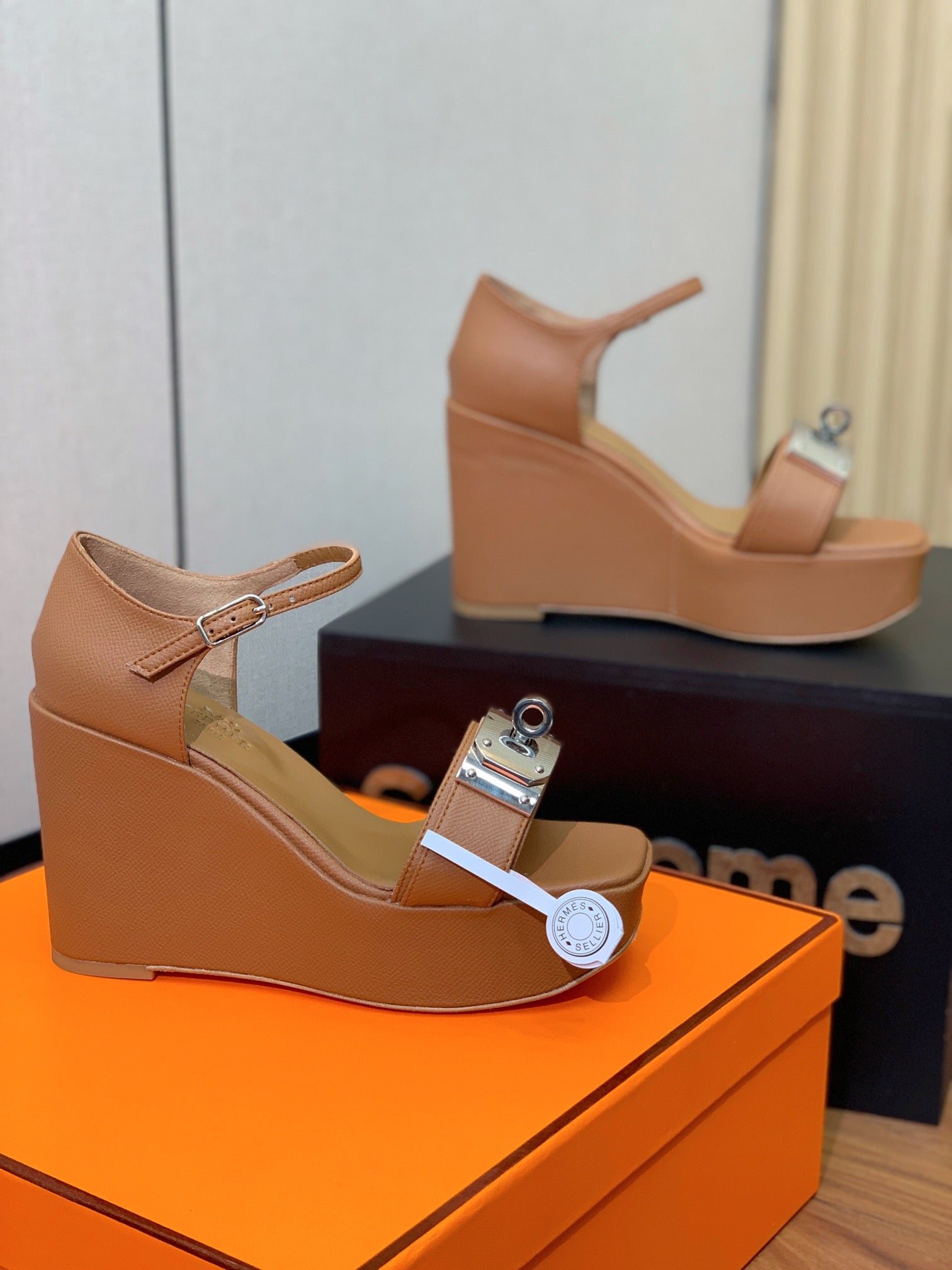 Herm* 24 new KEIIY shoe buckle high heels 1:1 VIP