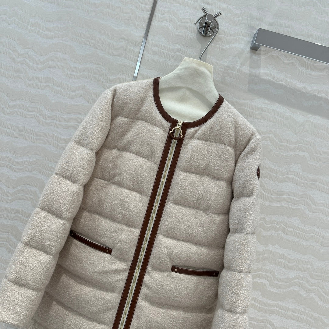 Moncler long wool down jacket (on sale)