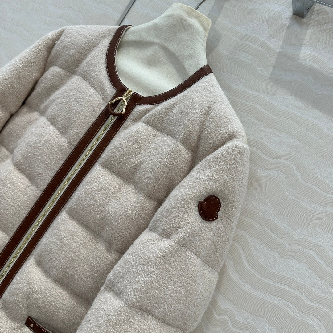 Moncler long wool down jacket (on sale)