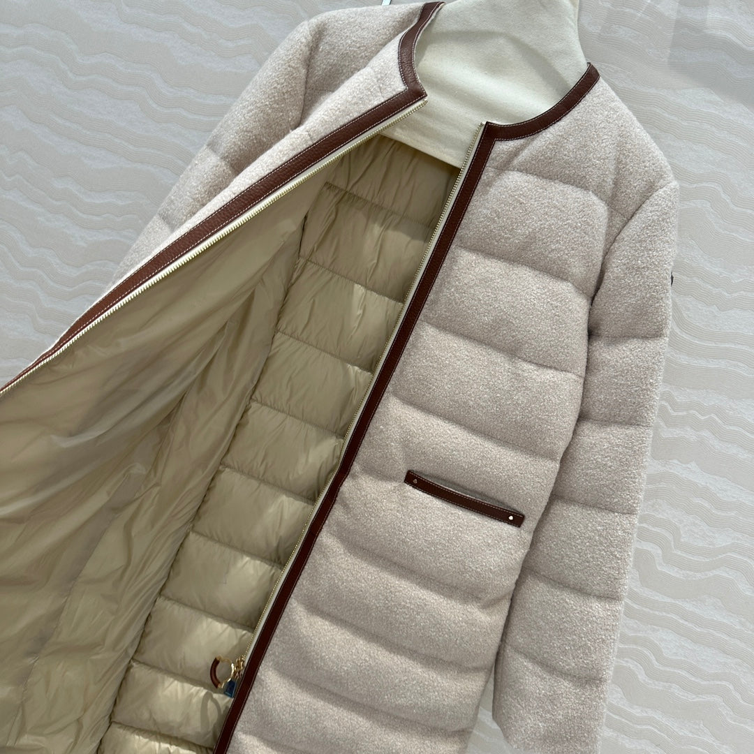Moncler long wool down jacket (on sale)