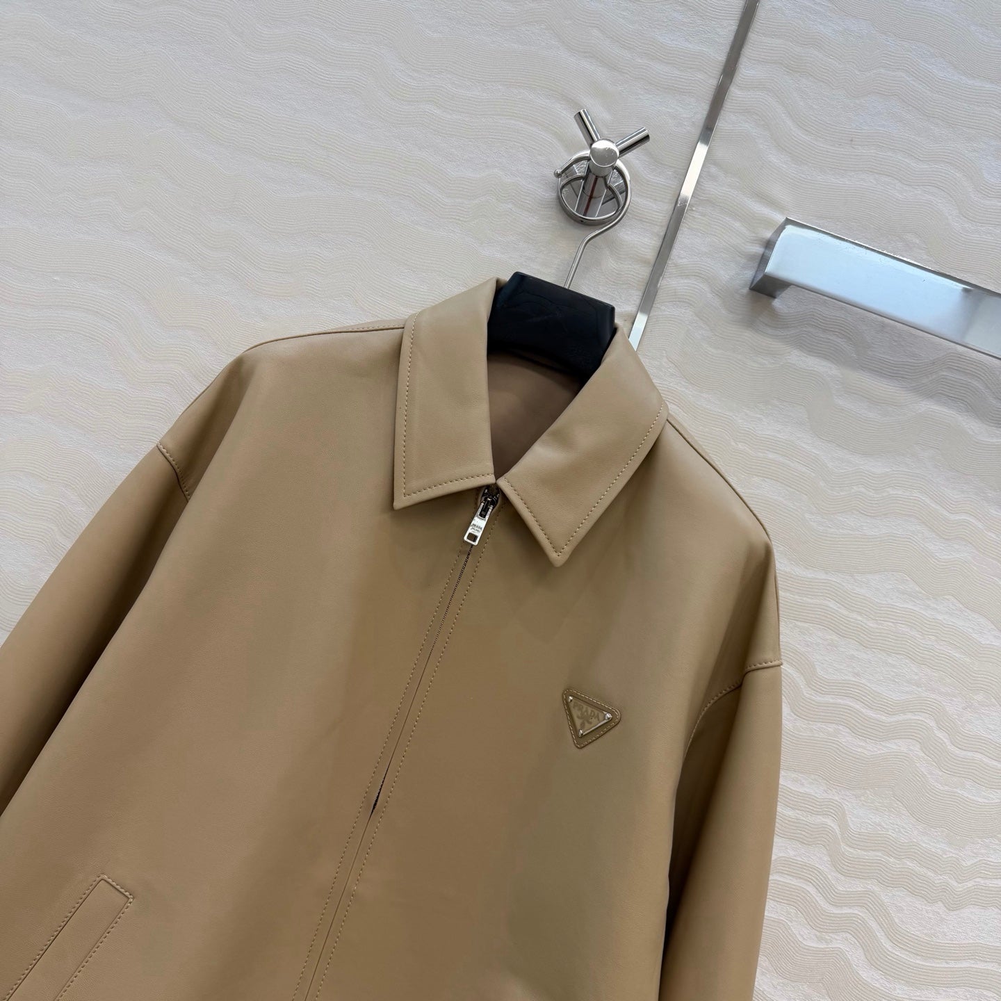 Prada 2026 new season lambskin leather jacket