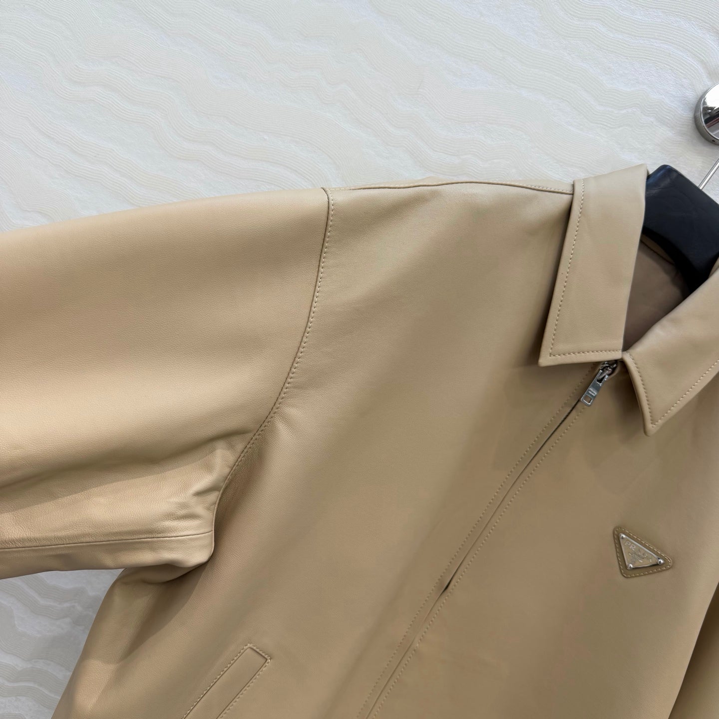 Prada 2026 new season lambskin leather jacket