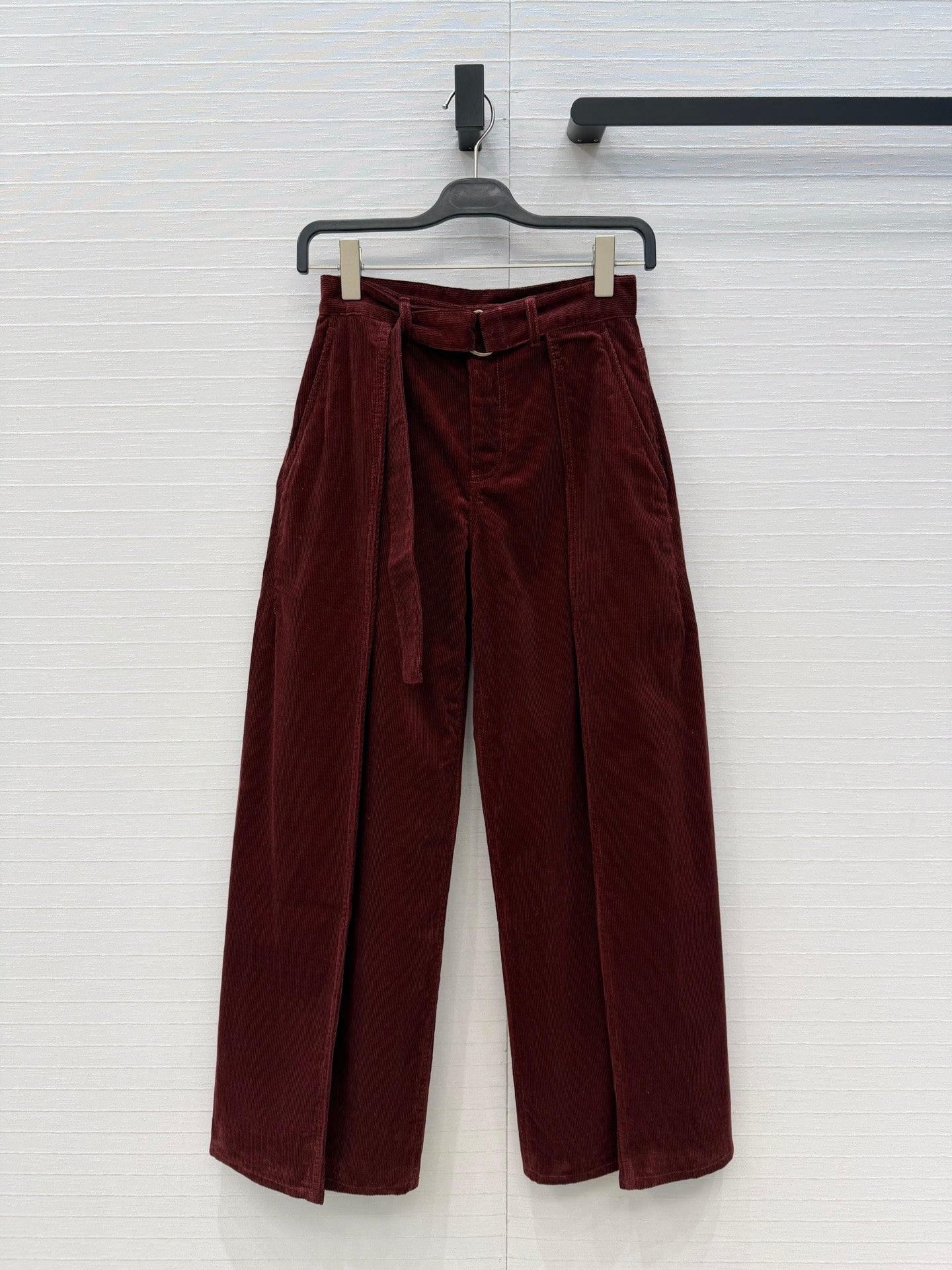 Loewe 26SS wide-leg pleated corduroy long trousers