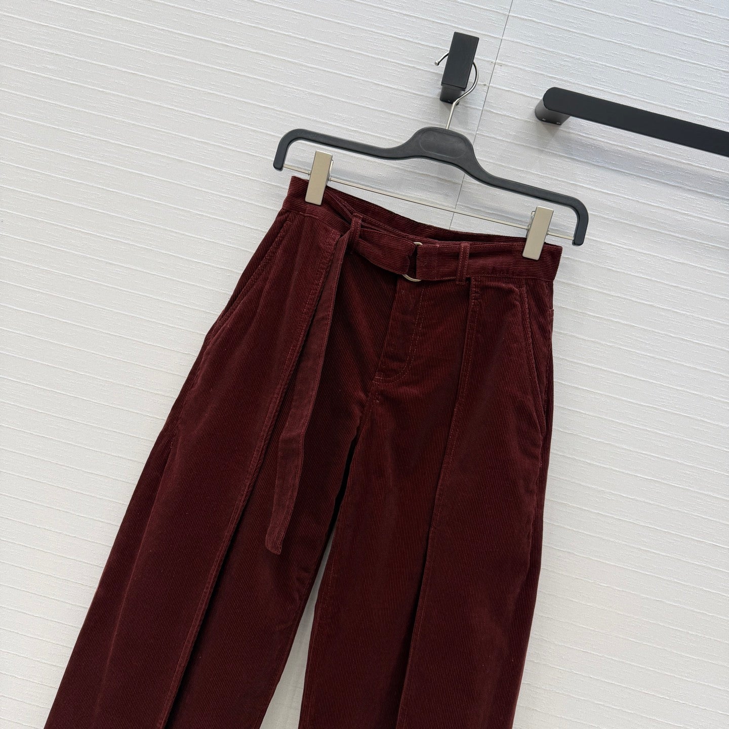 Loewe 26SS wide-leg pleated corduroy long trousers