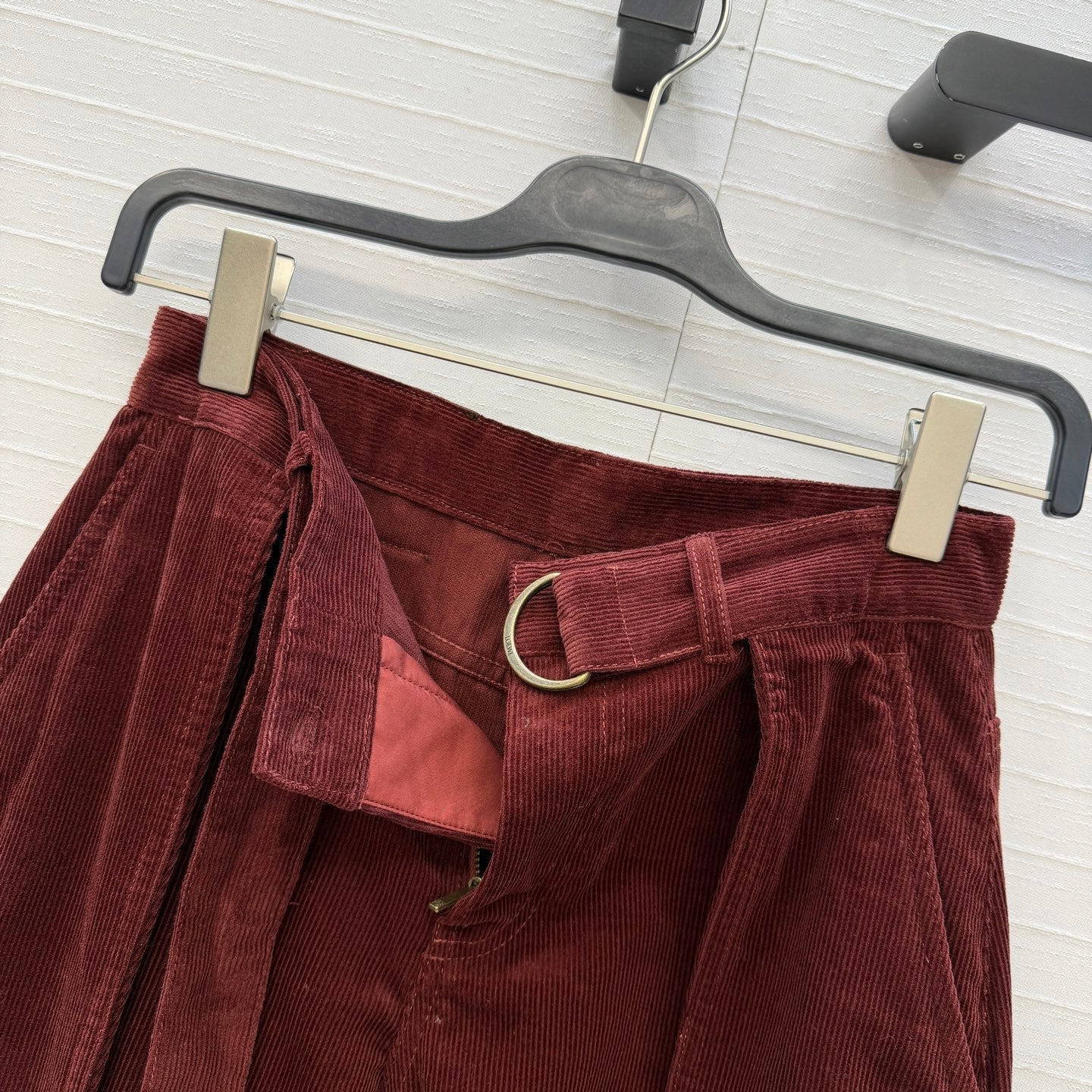 Loewe 26SS wide-leg pleated corduroy long trousers