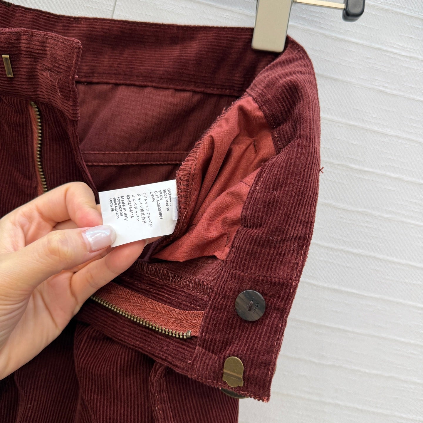 Loewe 26SS wide-leg pleated corduroy long trousers