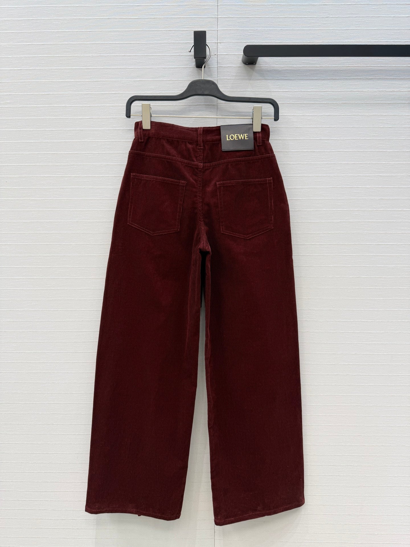 Loewe 26SS wide-leg pleated corduroy long trousers