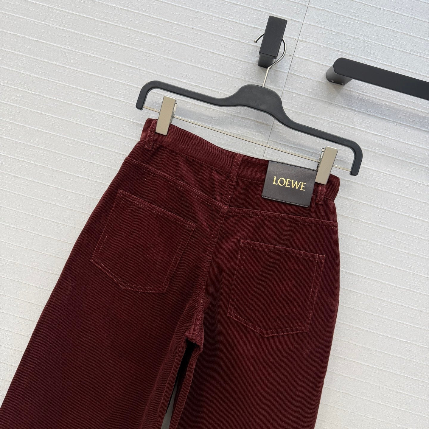 Loewe 26SS wide-leg pleated corduroy long trousers