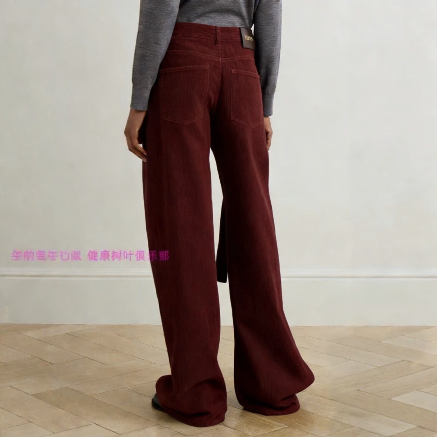 Loewe 26SS wide-leg pleated corduroy long trousers