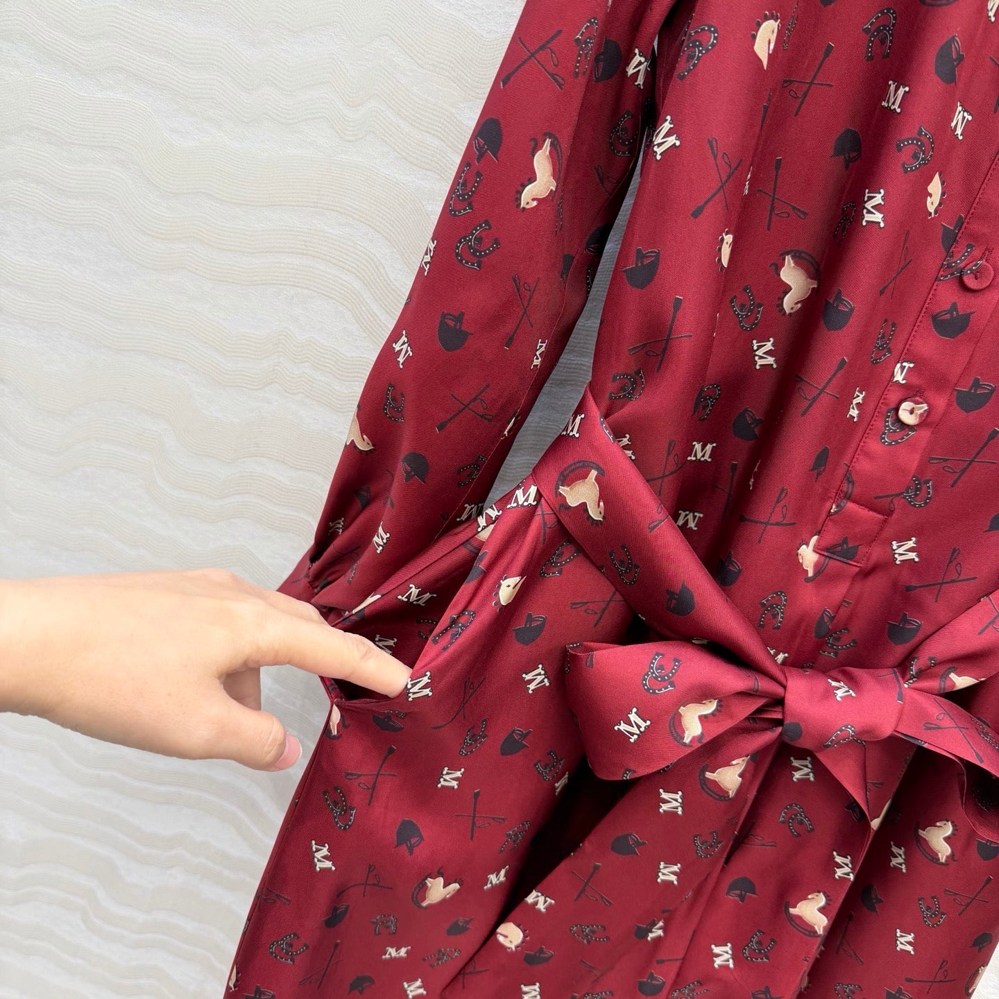 Max Mara 26SS printed silk dress