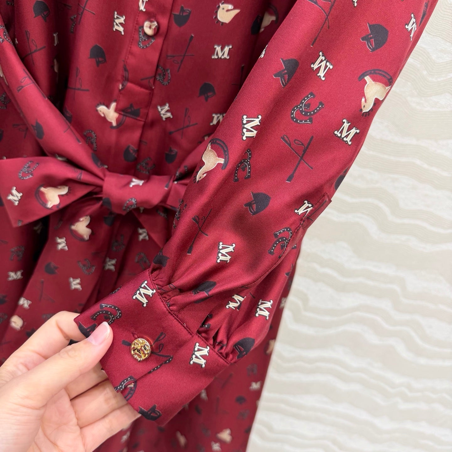 Max Mara 26SS printed silk dress