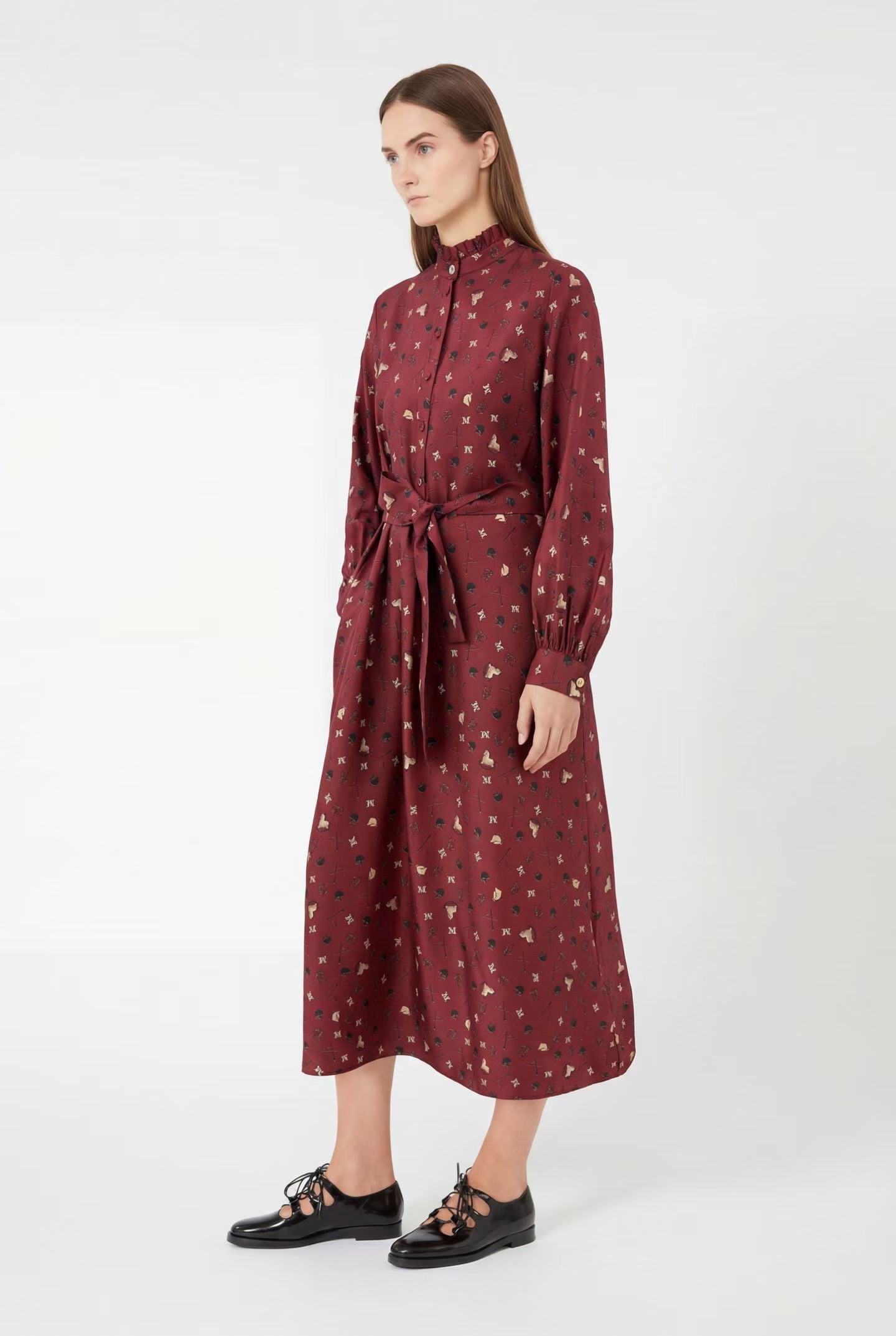 Max Mara 26SS printed silk dress