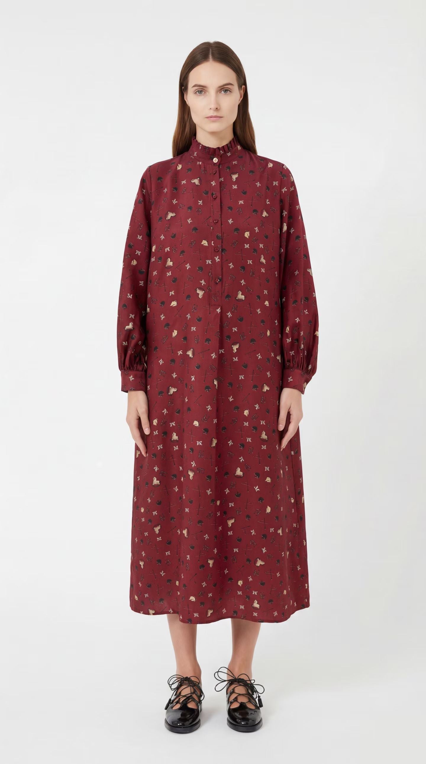 Max Mara 26SS printed silk dress