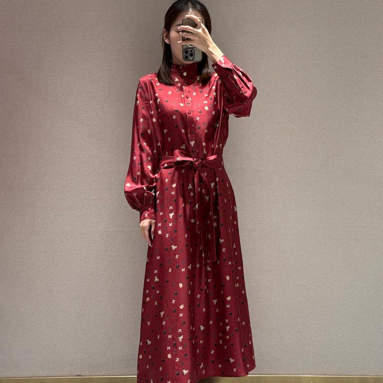 Max Mara 26SS printed silk dress