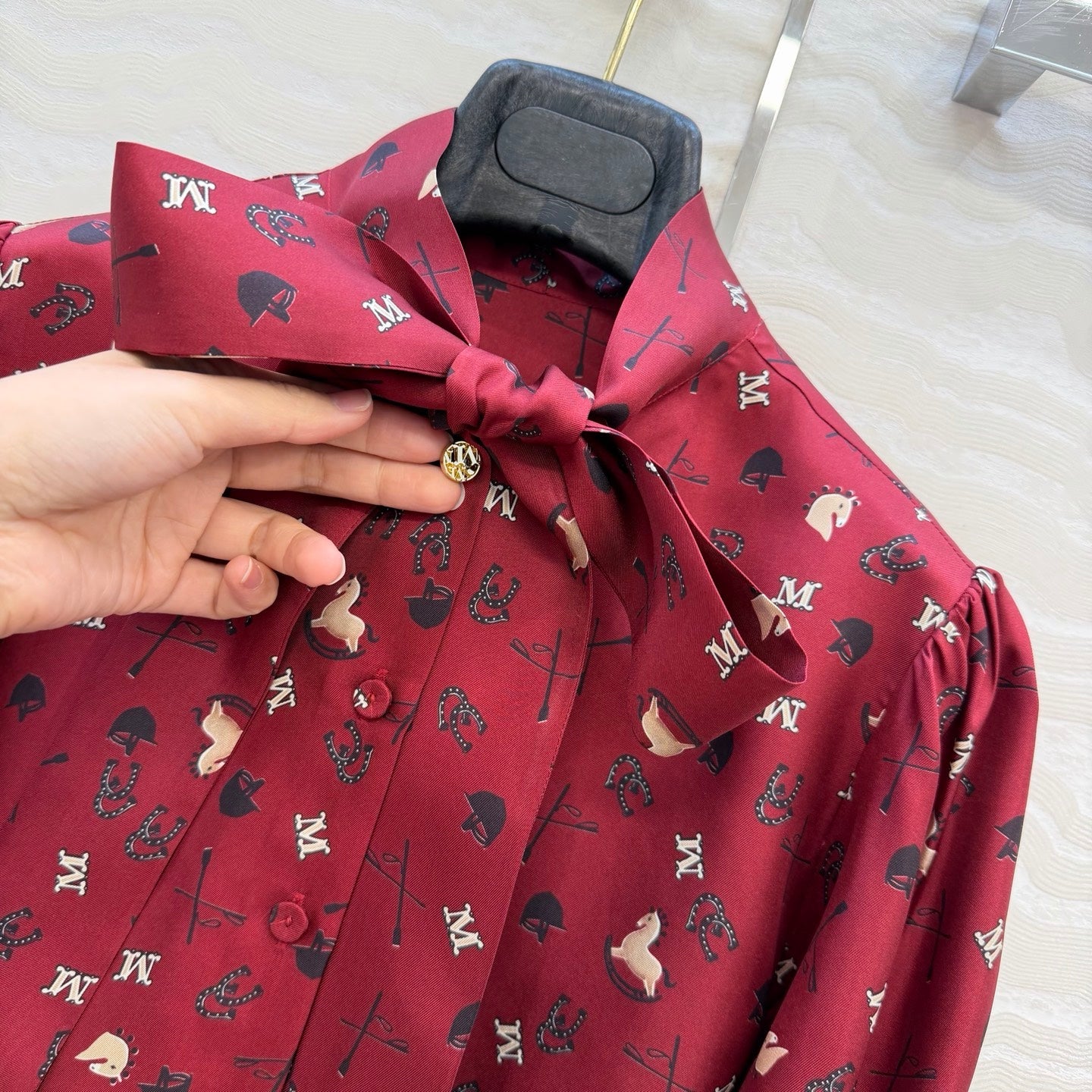 Max Mara 26SS Printed Silk Shirt
