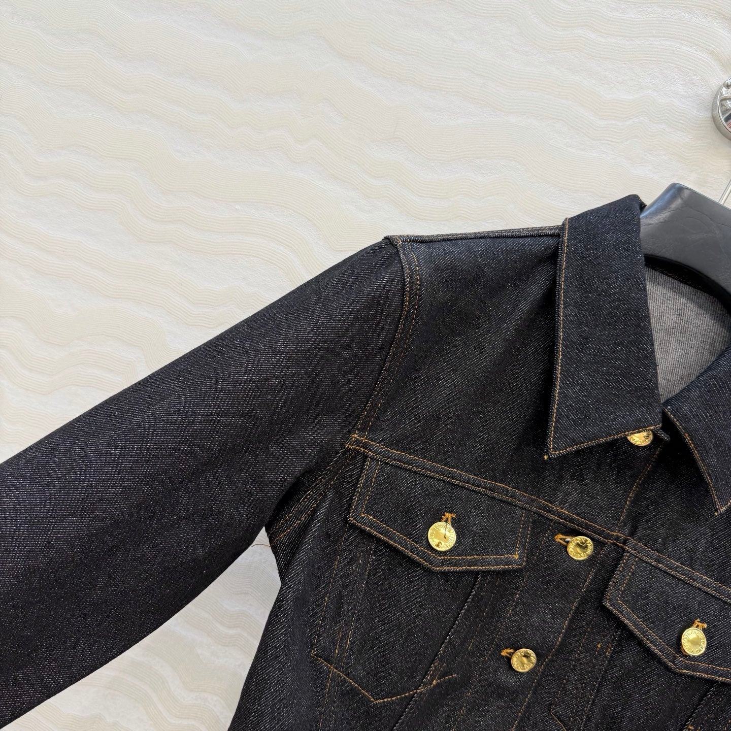 LV 26SS Denim Jacket/High-Waisted Straight-Leg Pants