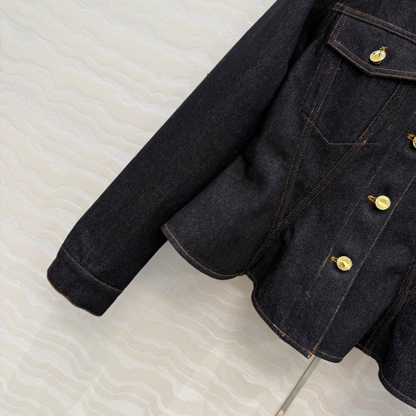 LV 26SS Denim Jacket/High-Waisted Straight-Leg Pants