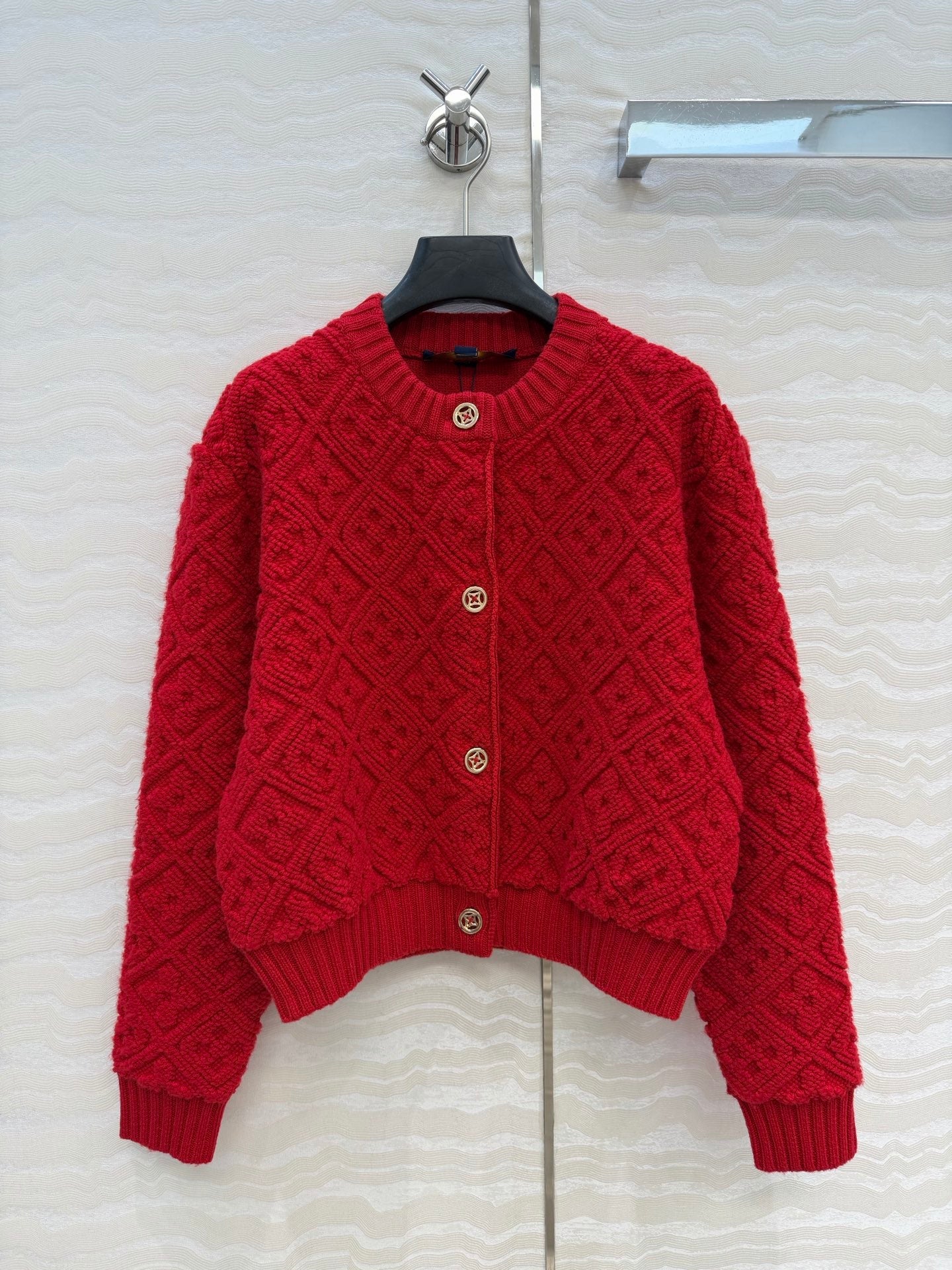 LV 26SS Jacquard Cashmere Jacket/Skirt
