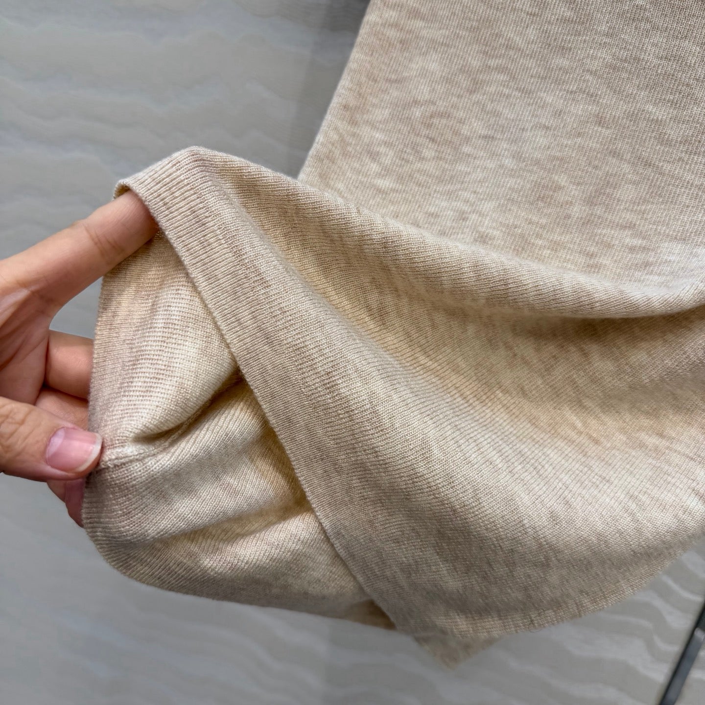 MIU V-neck fitted knitted top
