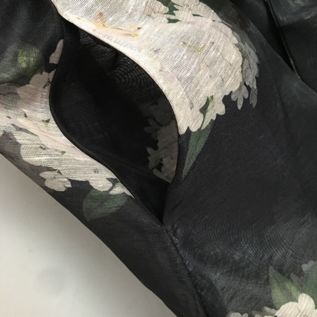 Retro Floral Print V-Neck Dress