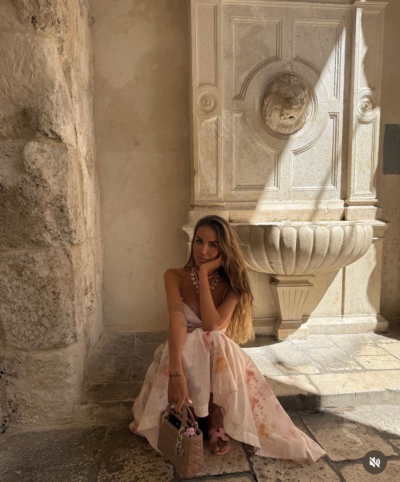 Floral Print Spaghetti Strap Dress