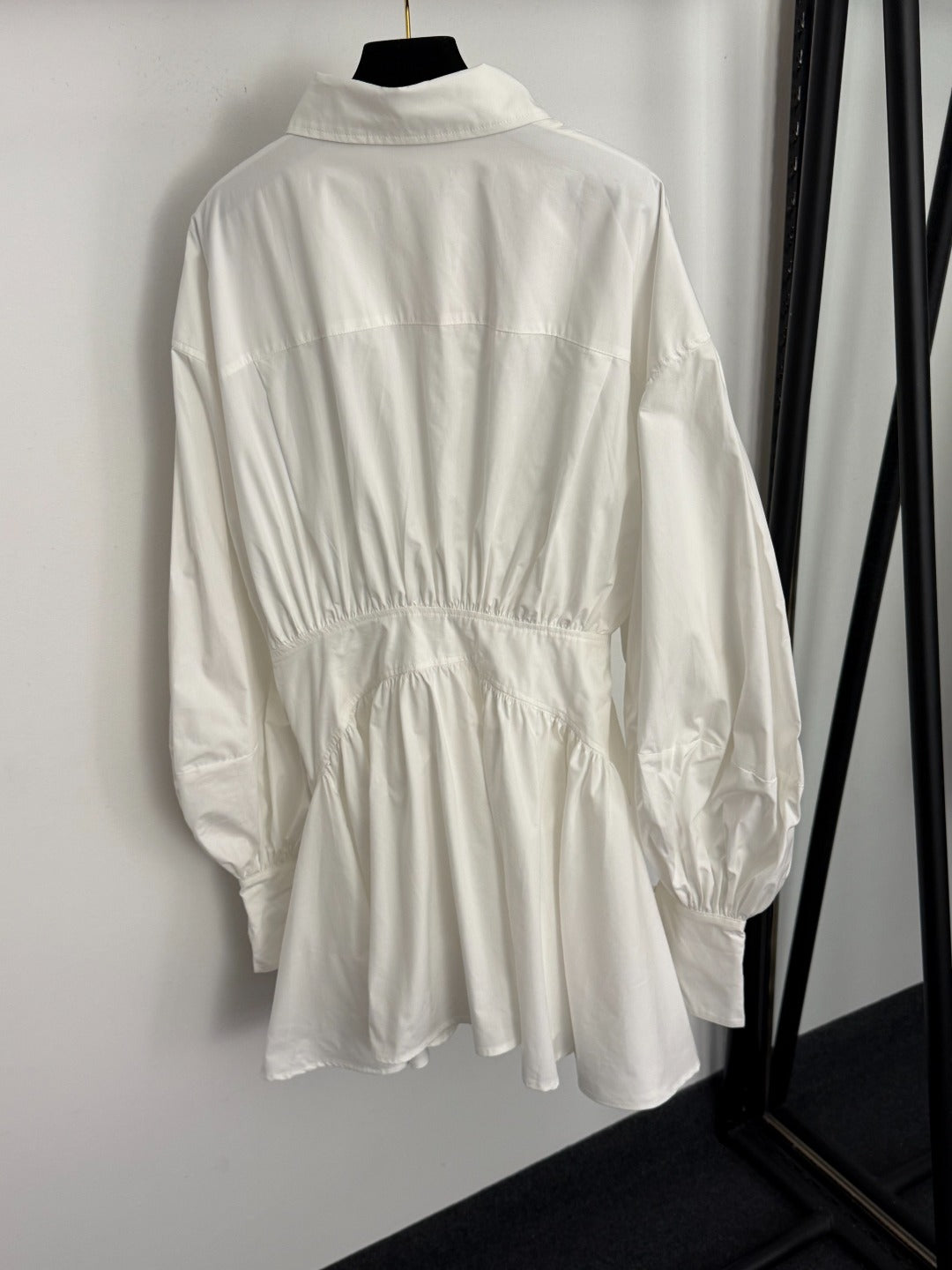 Irregular Button, Bow-Tie Waist Dress