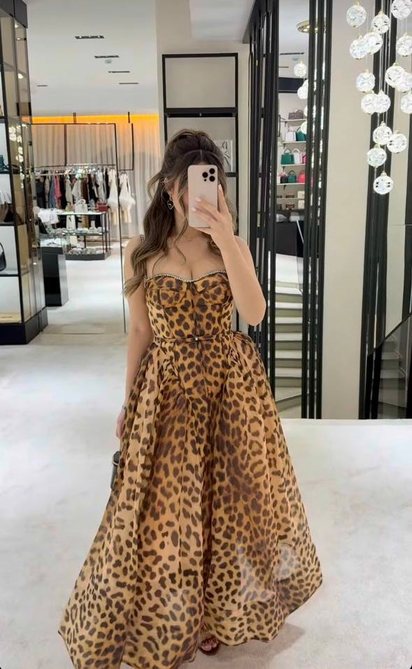 Heavily Embellished, Rhinestone-Trimmed Strapless Dress