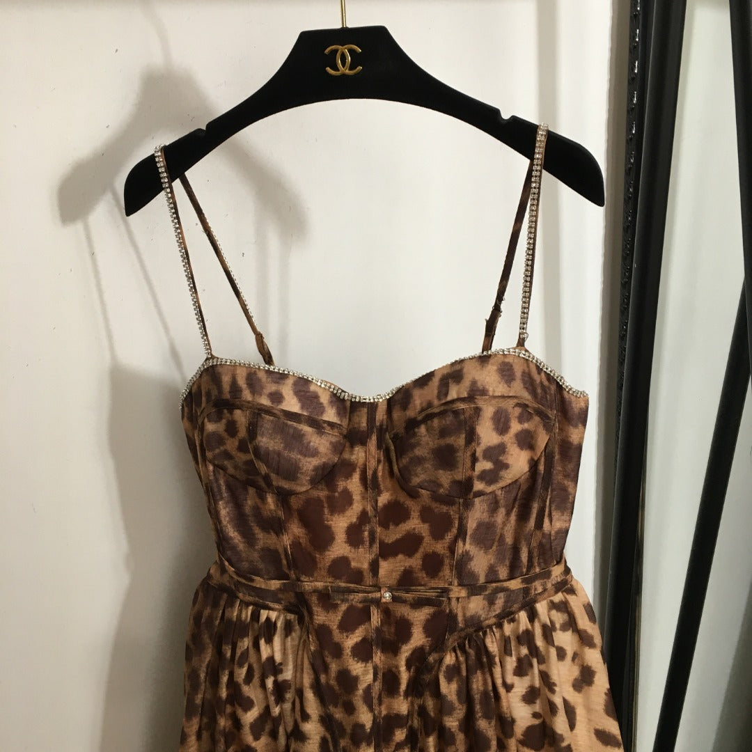 Heavily Embellished, Rhinestone-Trimmed Strapless Dress