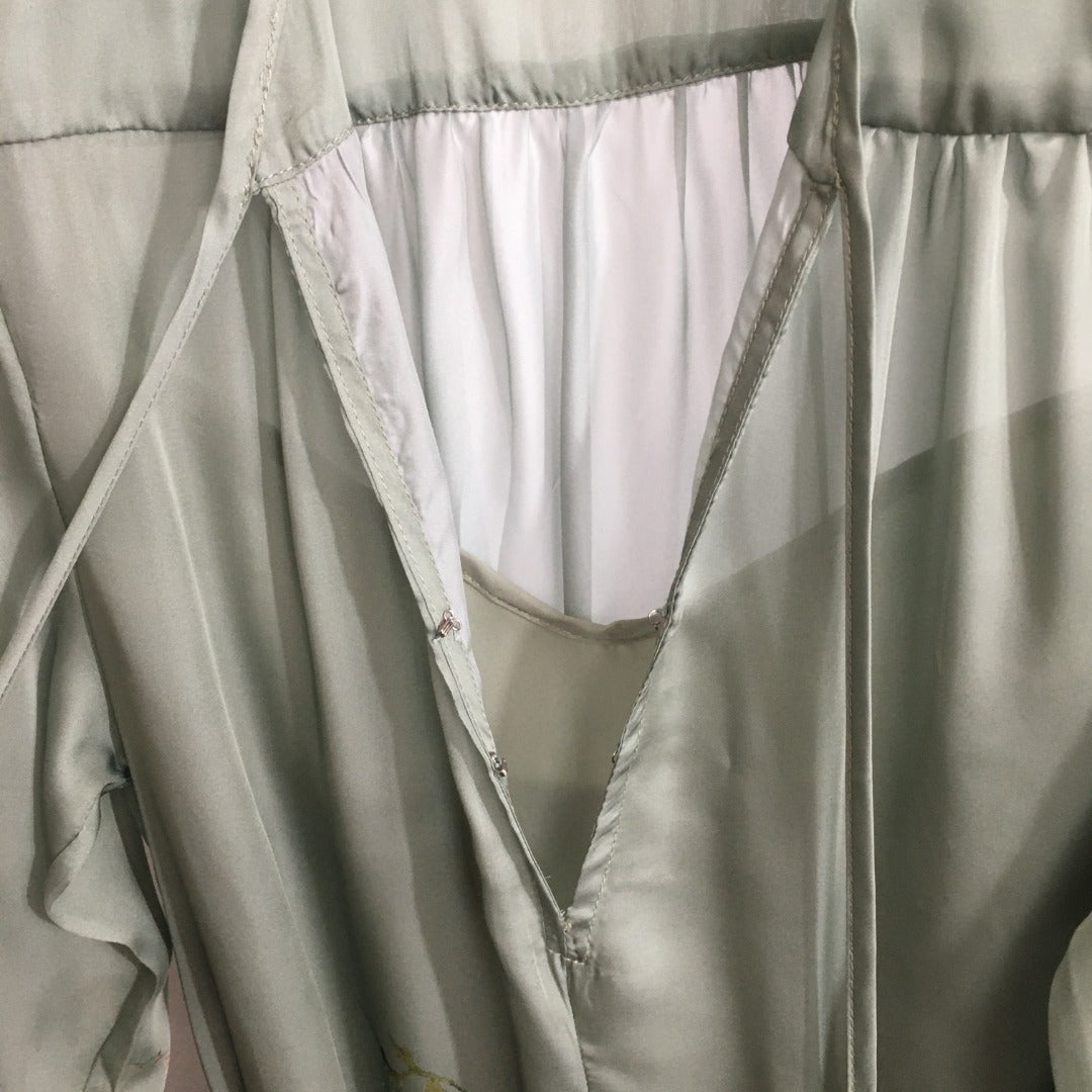 Long-Sleeve Dress with Tie Waist