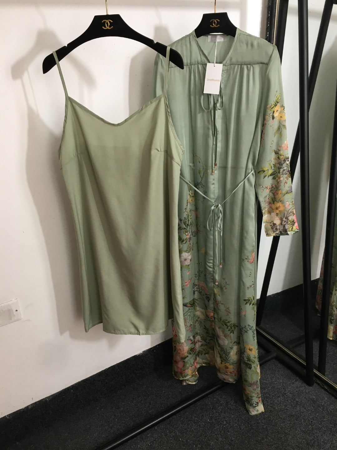 Long-Sleeve Dress with Tie Waist