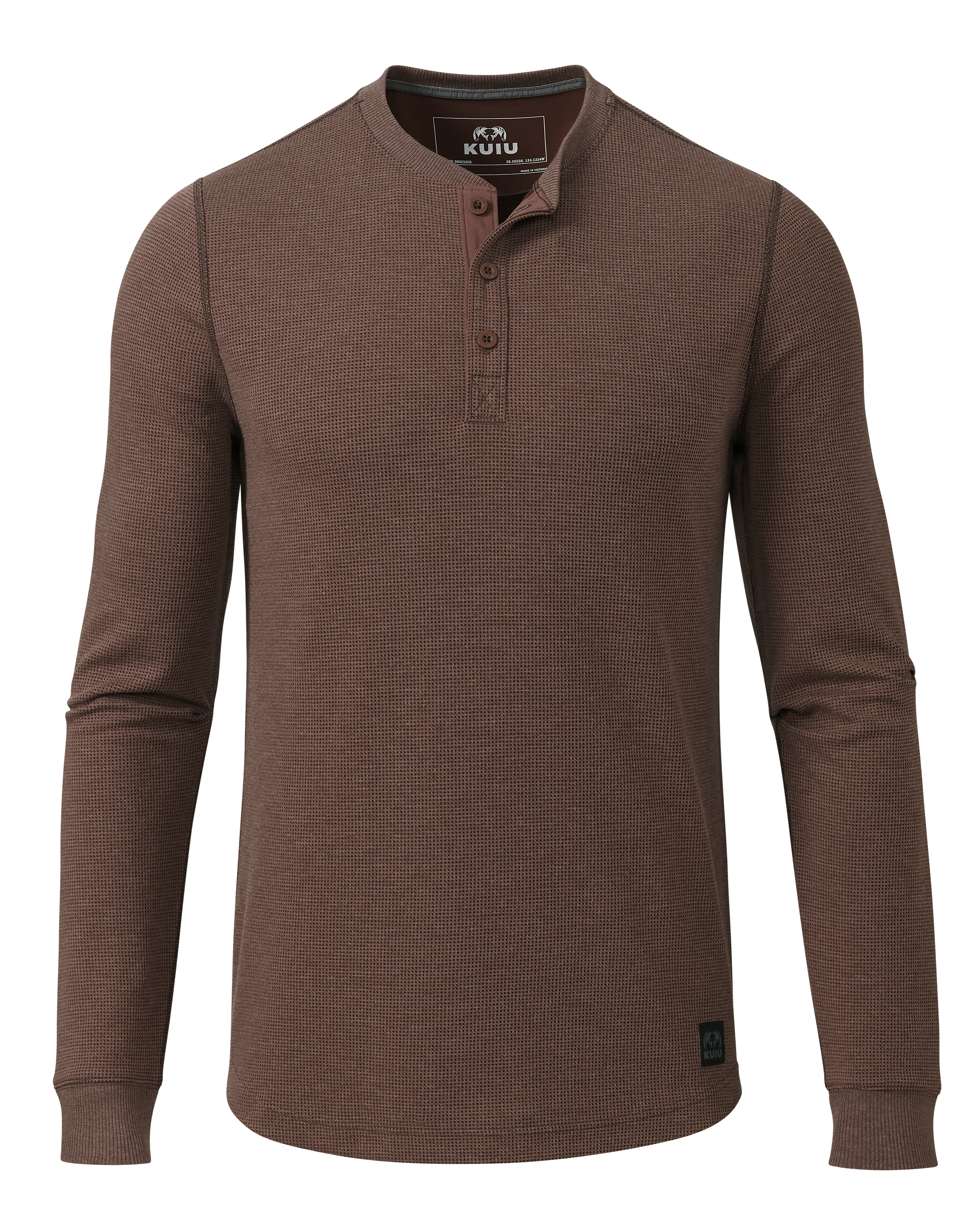 Canyon Waffle Henley | Cedar Heather