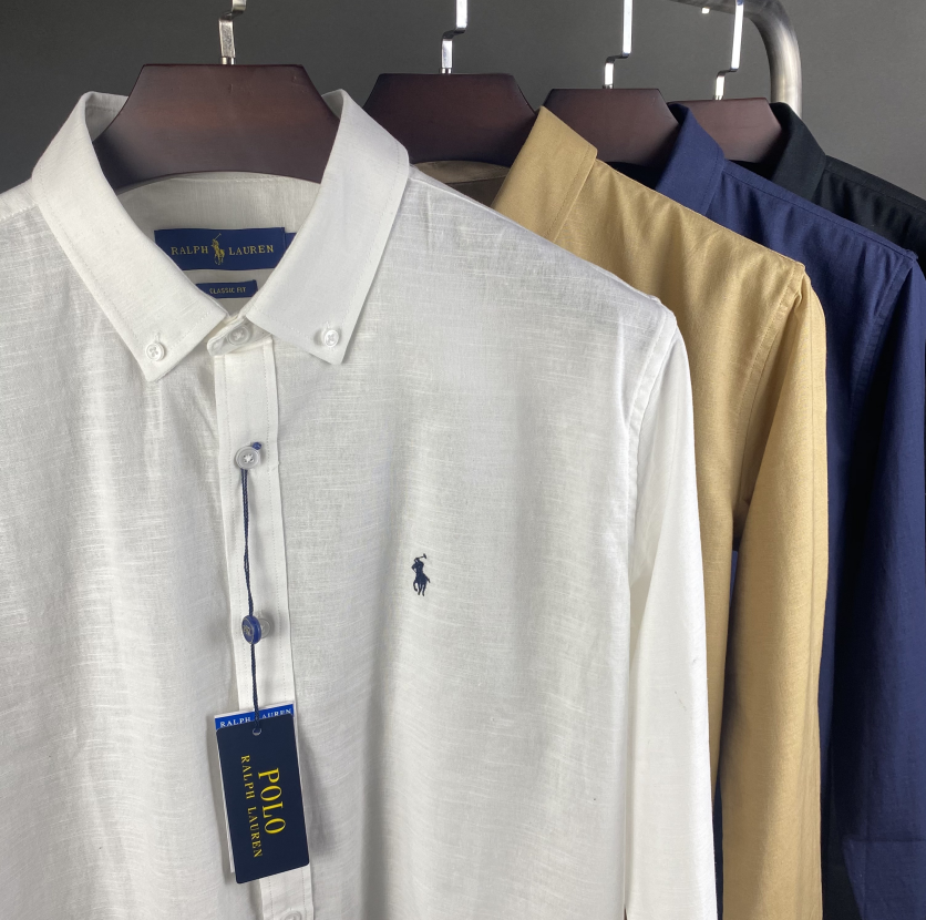 Ralph Lauren (Linen) Lapel Long Sleeve Shirt