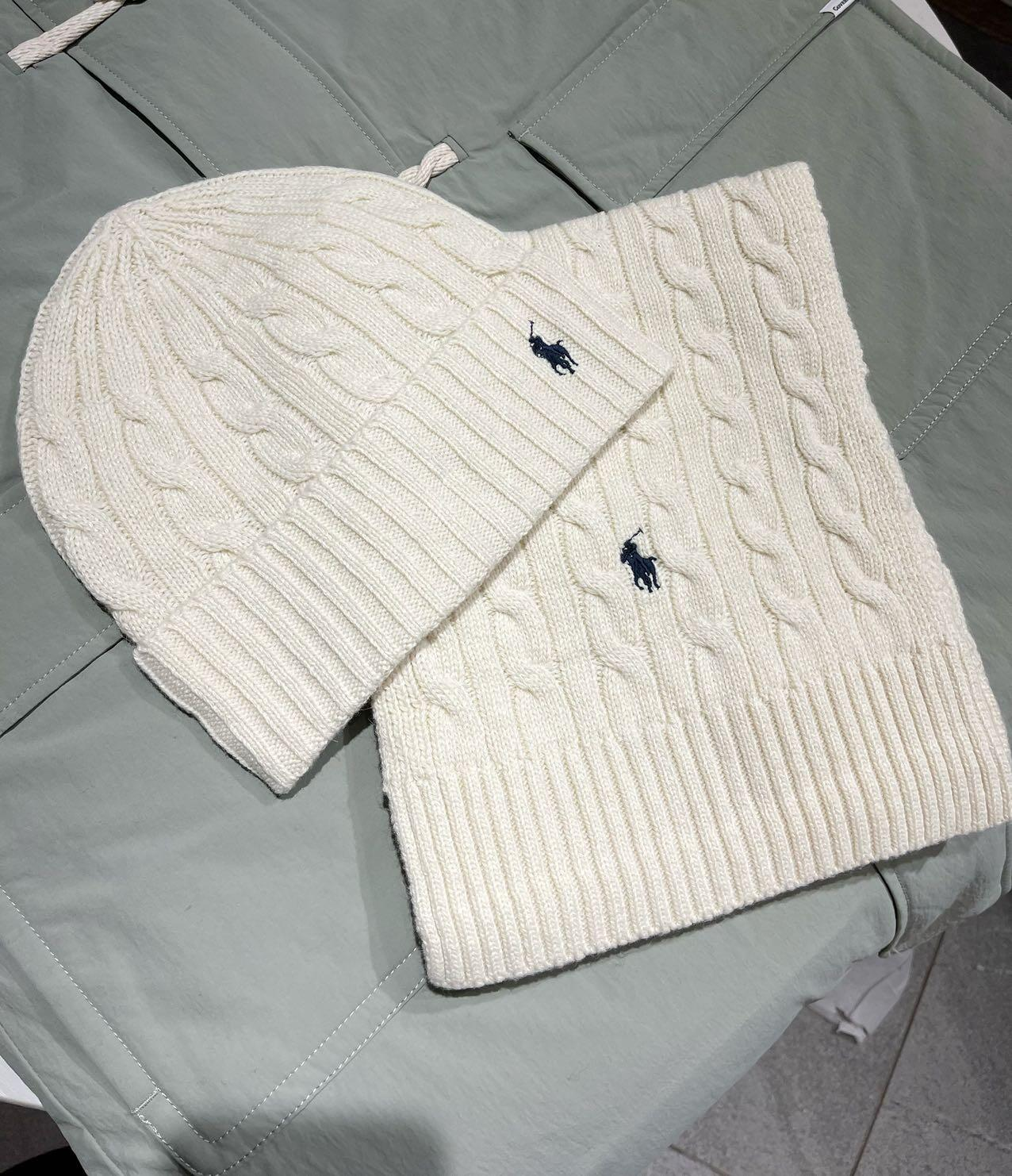 POLO scarf hat knitted set