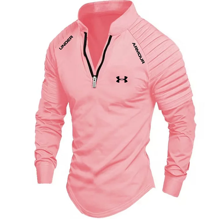 Men's Zip Long Sleeve Sports Casual Shirt