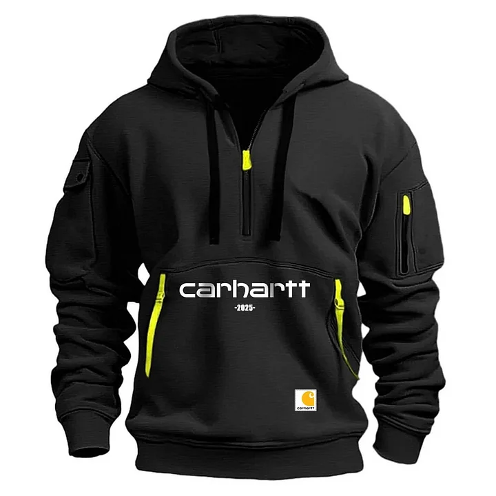 2025 Men's Zipper And Multi Pocket Casual Sport Sweatshirt