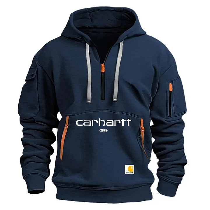 2025 Men's Zipper And Multi Pocket Casual Sport Sweatshirt