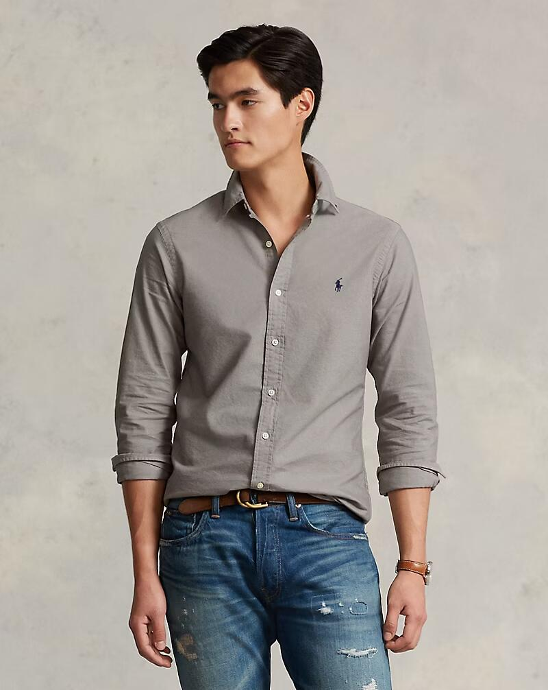 Ralph Laur* (cotton) lapel long-sleeved shirt