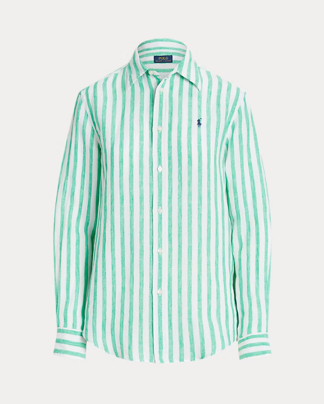 POLO long sleeve embroidered striped shirt