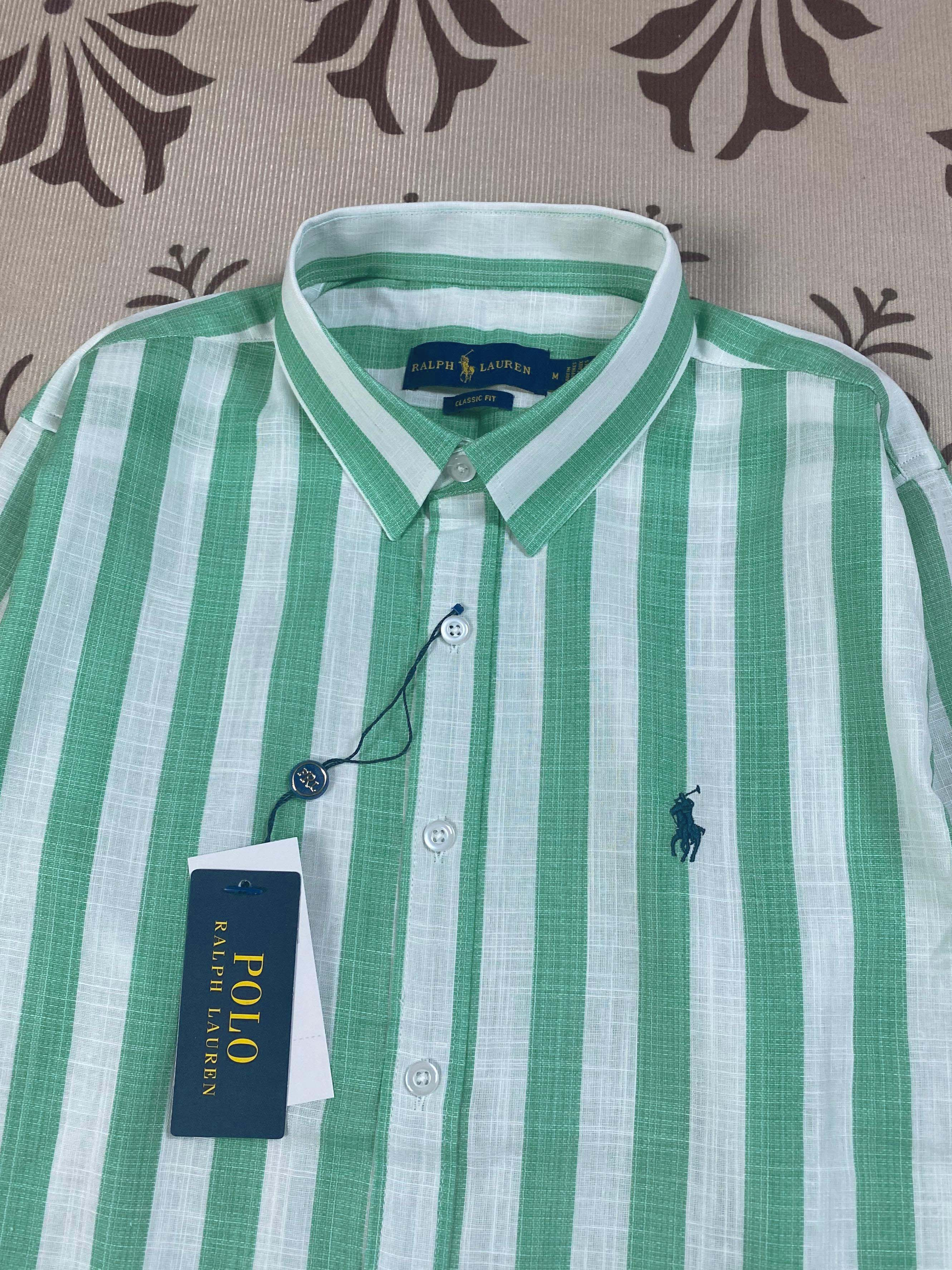 POLO long sleeve embroidered striped shirt