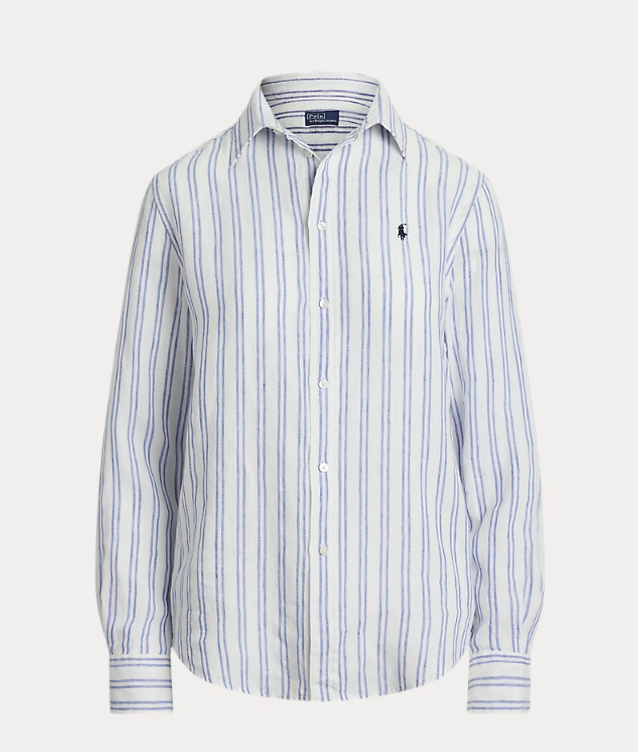 POLO long sleeve embroidered striped shirt