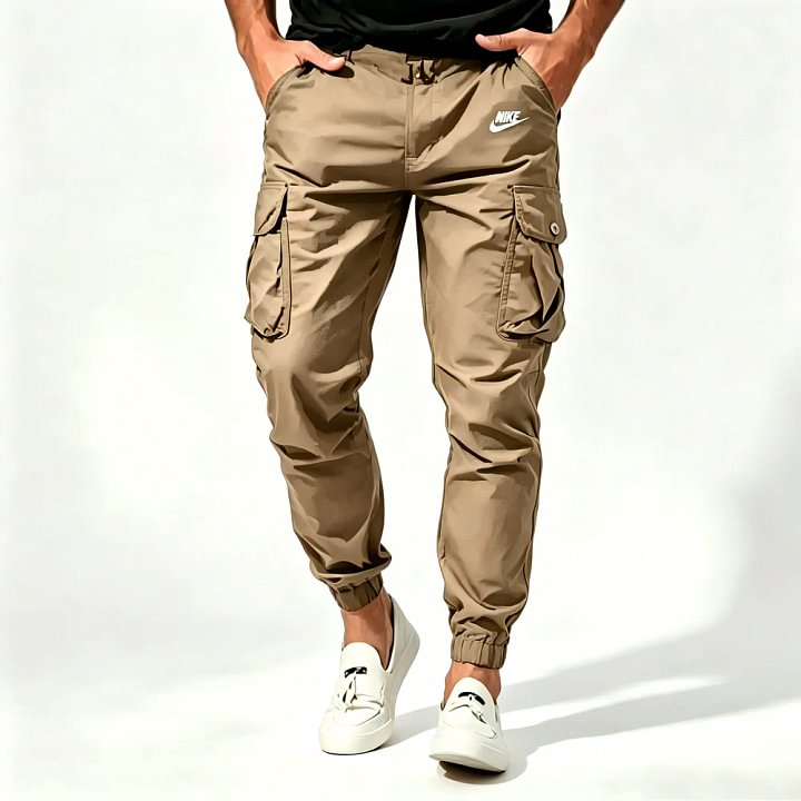 Multi-pocket tapered cargo pants