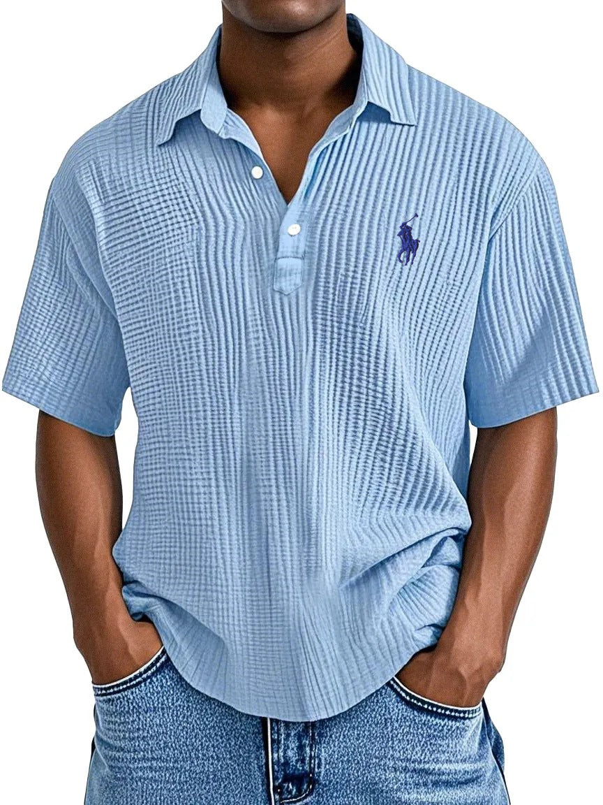Premium Textured Polo Shirt – Elevate Your Everyday Style