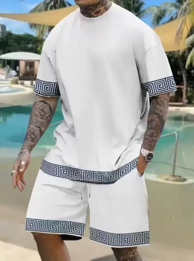 Men's Summer Printed Casual Set