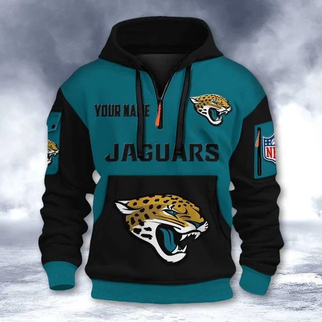 Jacksonville Jaguars DMHT2732 3D Half-zip Hoodie