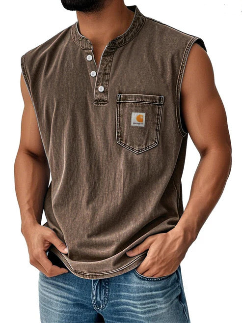 Men's Washed Casual Fashion Vest